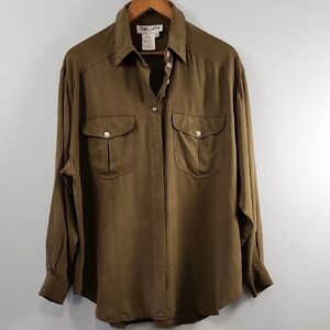 Vintage Como Seta Silk Button-Down Shirt Women’s Size 12 / UK 16